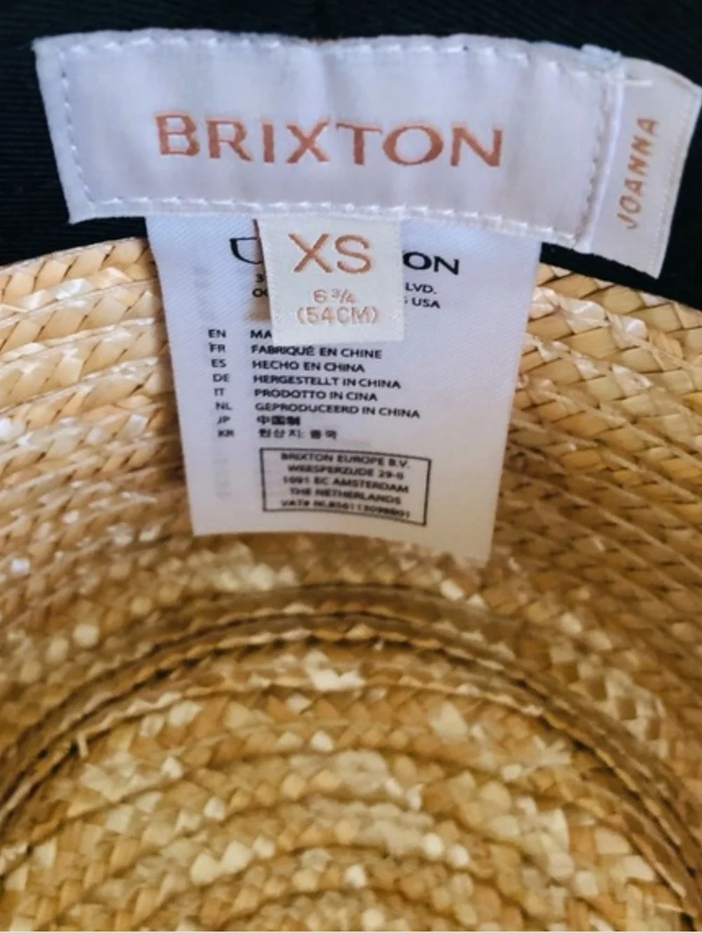 New!!! Brixton ✨️ Joanna Straw Women's Hat Size XS (54cm)